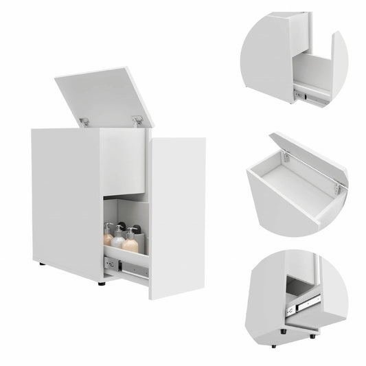 10" White Wood Freestanding Bathroom Vanity