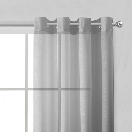 Set of Two 84" Silver Solid Modern Window Panels