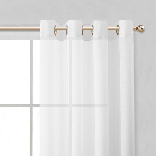 Set of Two 84" White Solid Modern Window Panels