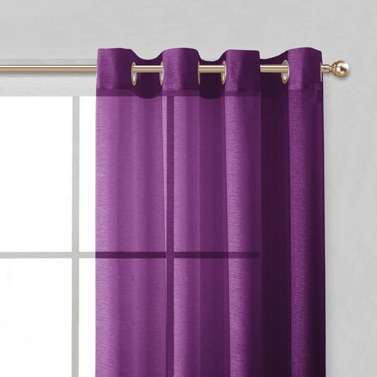 Set of Two 84" Purple Solid Modern Window Panels