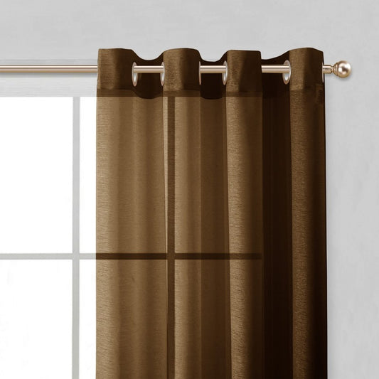 Set of Two 84" Chocolate Solid Modern Window Panels
