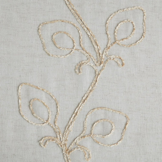 Set of Two 84" Beige Boho Embroidered Window Panels