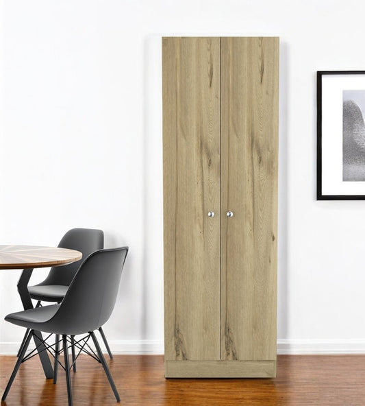 71" Oak Wood Pantry Or Storage Closet