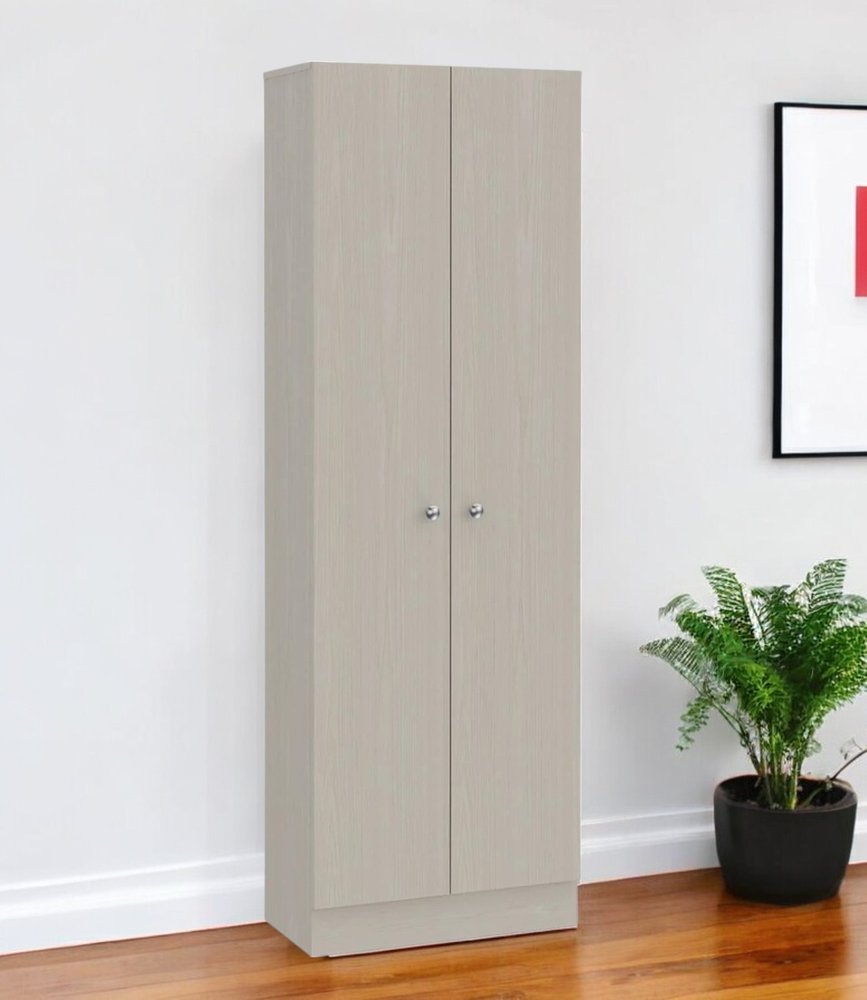 71" Light Gray Wood Pantry Or Storage Closet