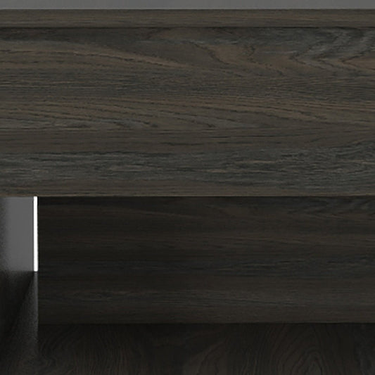 22" Carbon Espresso Manufactured Wood Rectangular Coffee Table With Drawer