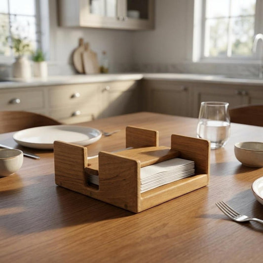 Free Standing 7.38 " Wood Napkin Holder
