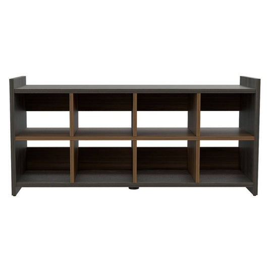 Dark Brown Ten Pair WoodShoe Rack