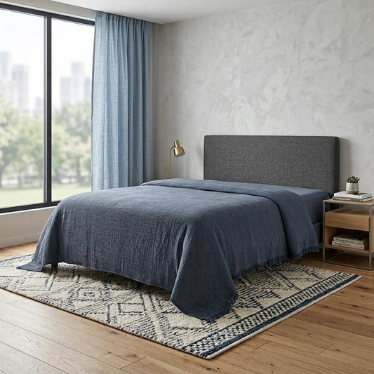 Indigo Checkered Queen Quilt