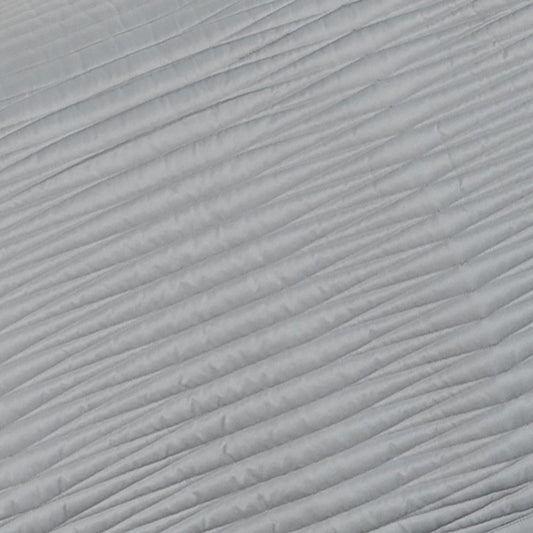 Set of Three Gray Geometric King Quilt