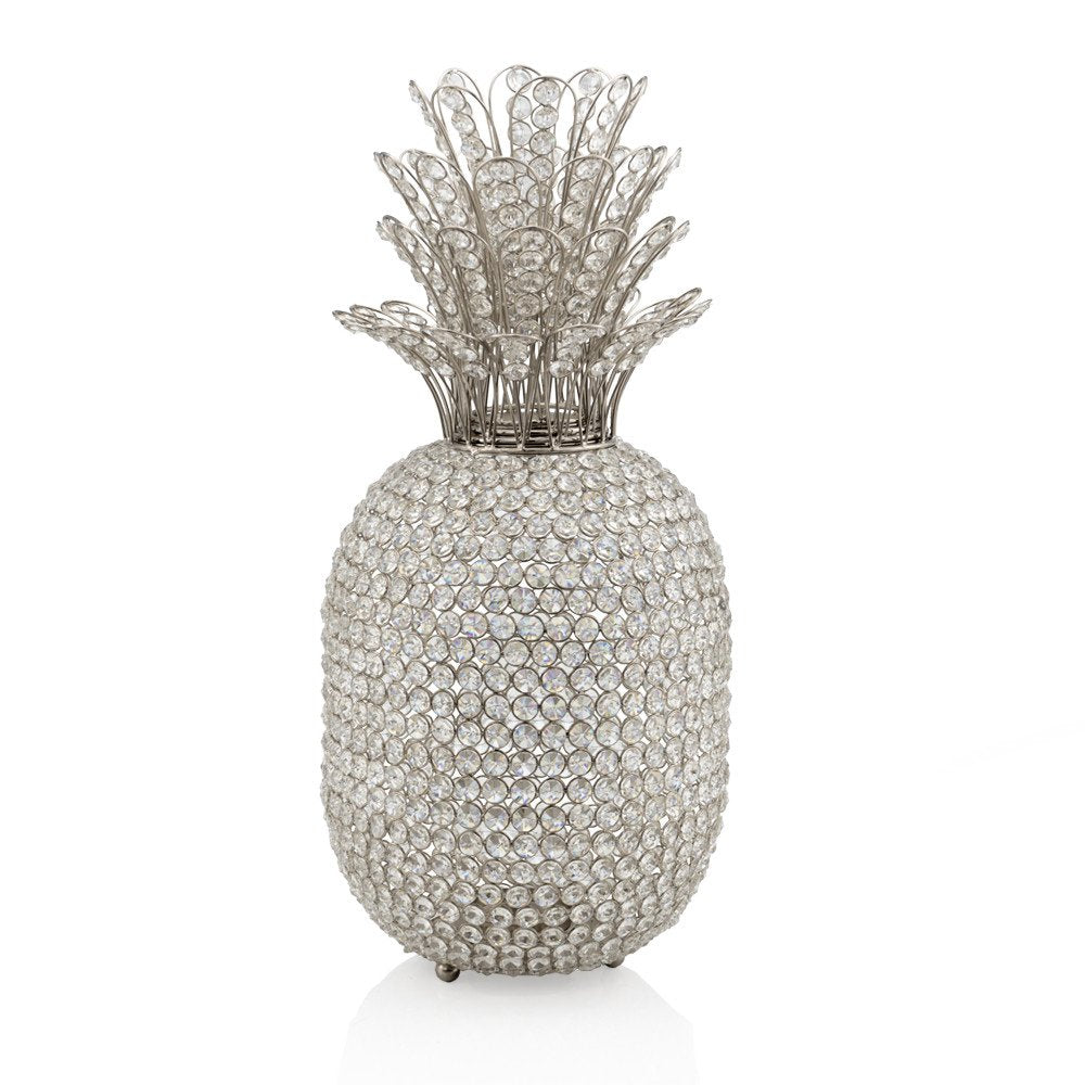 13" Gold and Faux Crystal Pineapple Tabletop Sculpture