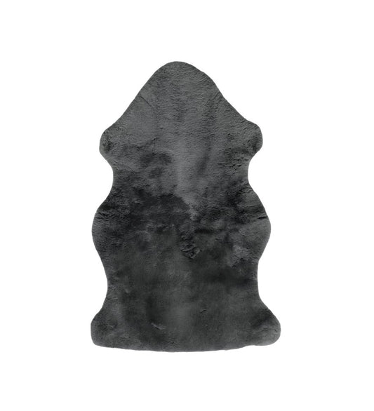 36" X 24" Charcoal Faux Fur Throw Blanket