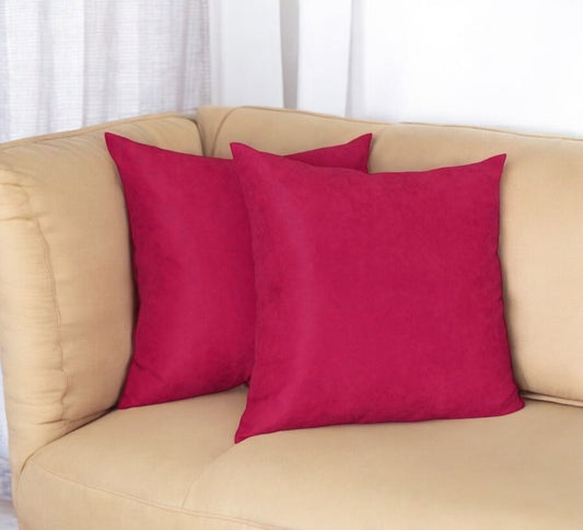 Set of Two 22" Pink Throw Pillow Covers