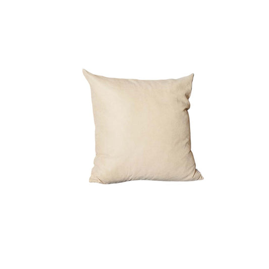 Set Of Four 22" X 22" Beige Polyester Zippered Pillow Cover