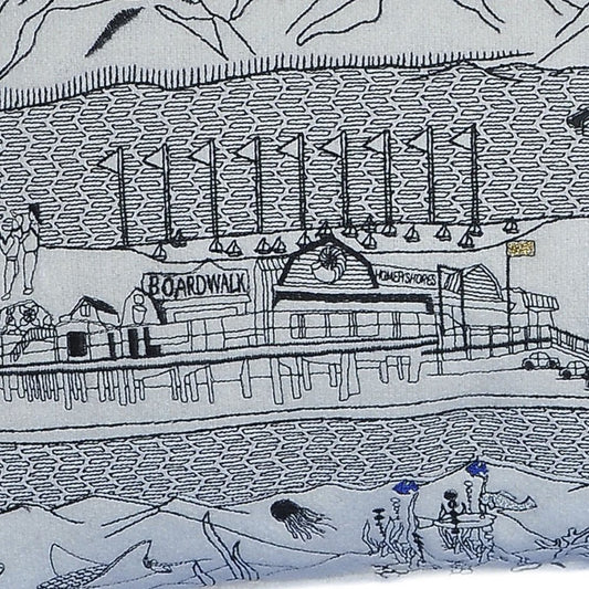 14" X 24" Cream Hometown Pride Wool Lumbar Throw Pillow