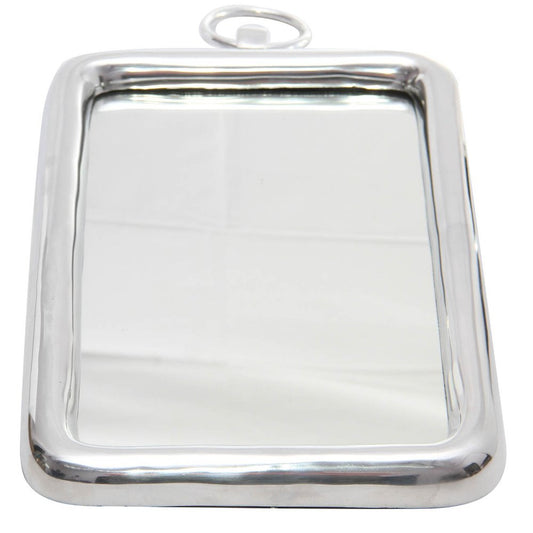 18" Silver Aluminum Framed Accent Mirror