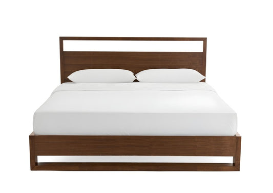 Brown Wood And California King Bed Frame