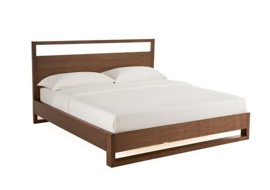 Brown Wood And California King Bed Frame