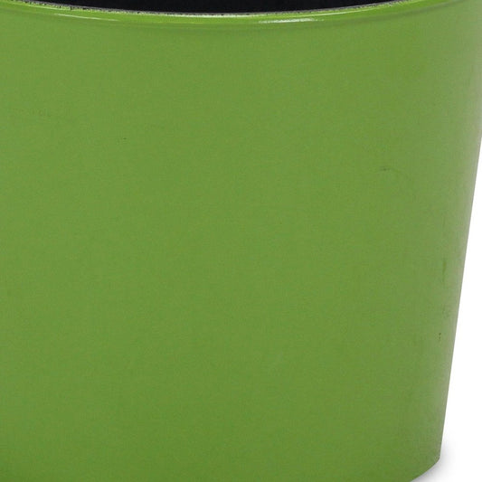 7" Lime Green Recycled Plastic Indoor Outdoor Round Pot Planter
