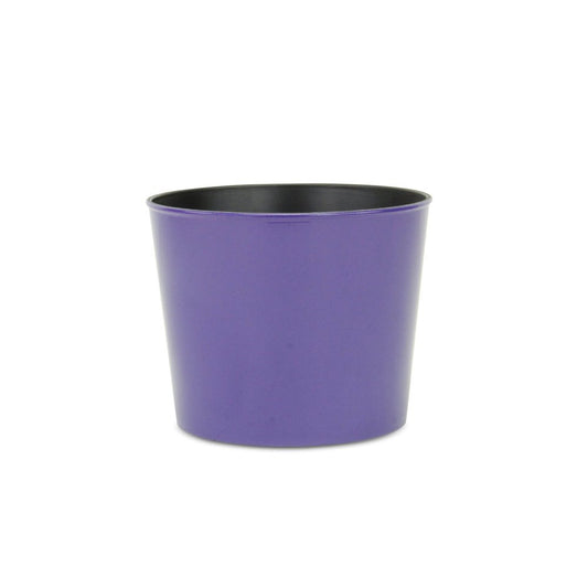7" Navy Blue Recycled Plastic Indoor Outdoor Round Pot Planter