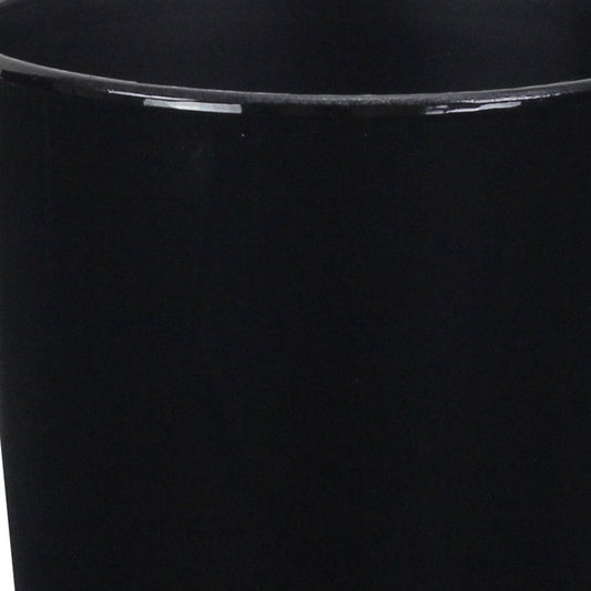 5" Black Recycled Plastic Indoor Outdoor Round Pot Planter