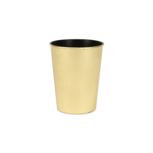 5" Gold Recycled Plastic Indoor Outdoor Round Pot Planter