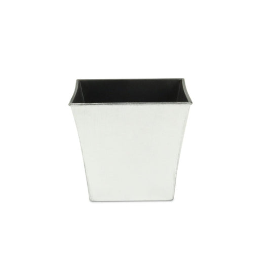 7" Silver Recycled Plastic Indoor Outdoor Square Pot Planter