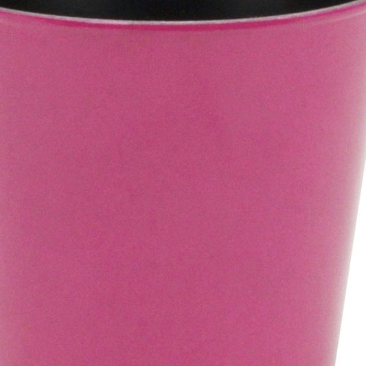 5" Hot Pink Recycled Plastic Indoor Outdoor Round Pot Planter