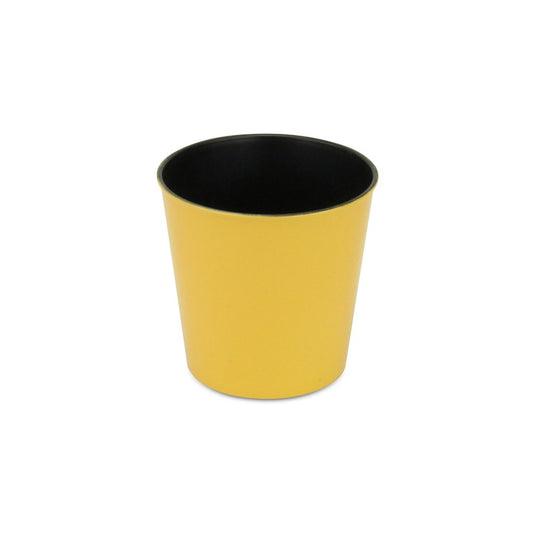 5" Yellow Recycled Plastic Indoor Outdoor Round Pot Planter