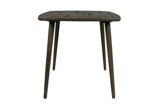 36" Brown Square Solid Wood And Metal Dining Table