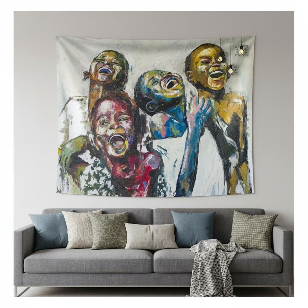 Julio Happy Kids Unframed Tapestry Wall Art