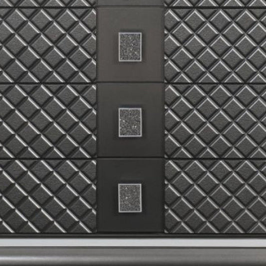 65" Gray Solid and Manufactured Wood Eight Drawer Double Dresser