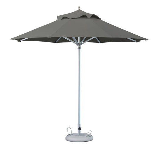 13' Charcoal Polyester Round Tilt Cantilever Patio Umbrella with Stand