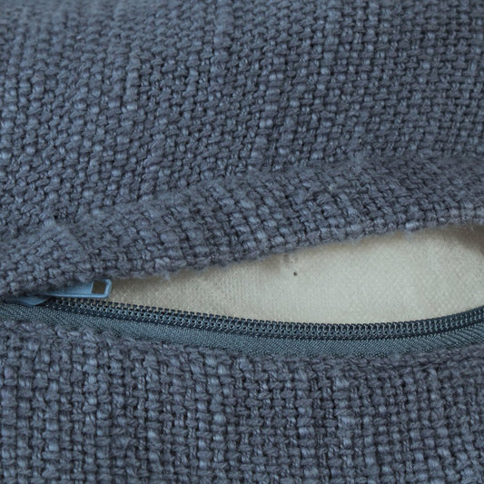 14" X 36" Navy Blue 100% Cotton Zippered Pillow