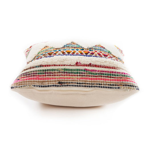 18" Blue and White Throw Pillow