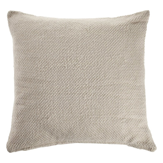 18" Cream Cotton Throw Pillow