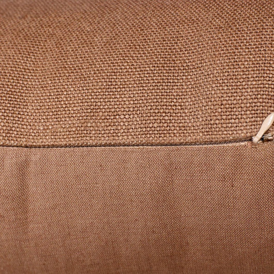 20" Brown Linen Throw Pillow