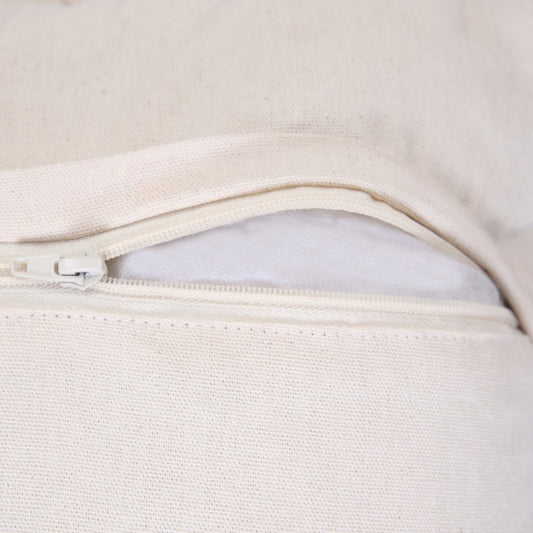 14" X 36" Beige Cotton Throw Pillow