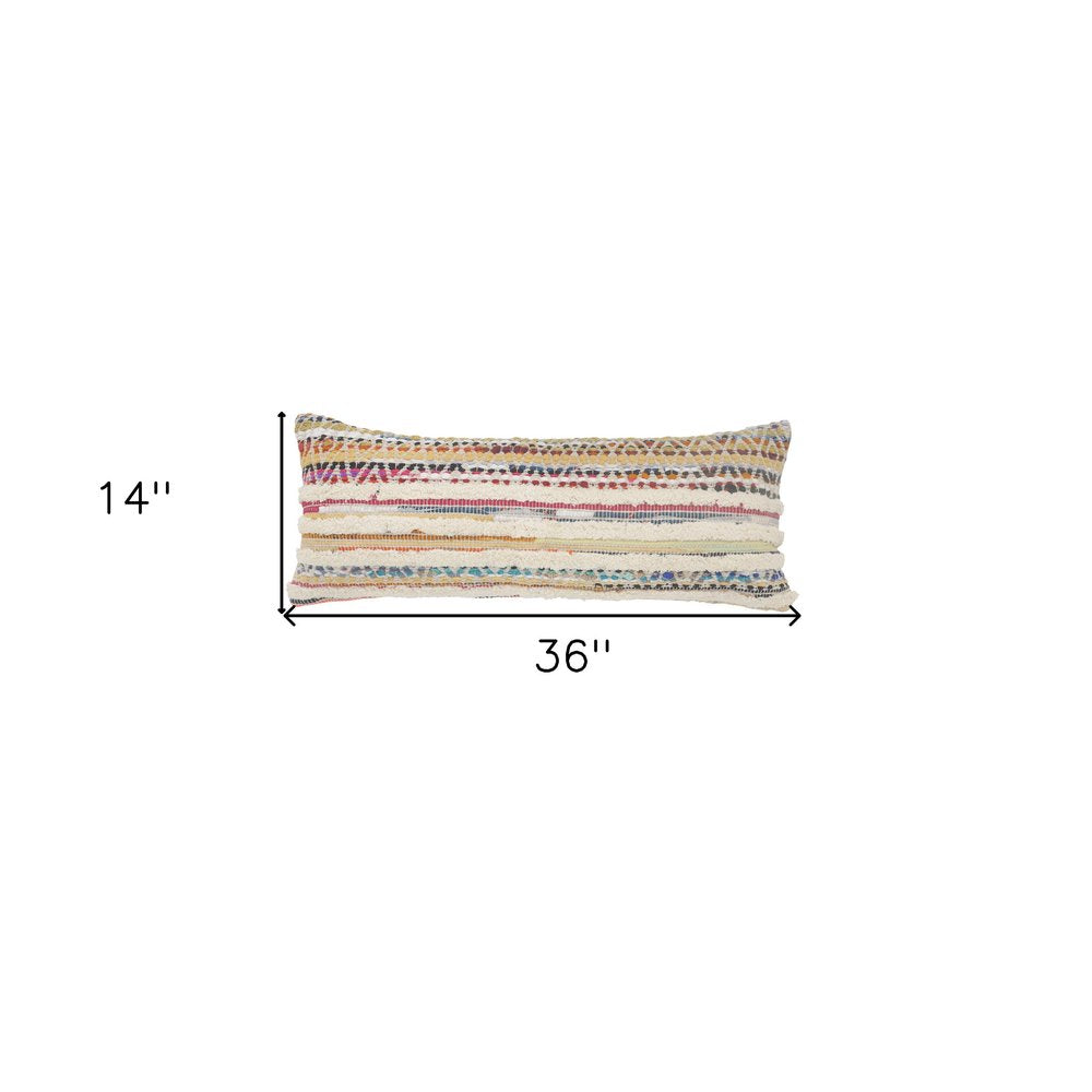 18" Blue and Red Throw Pillow