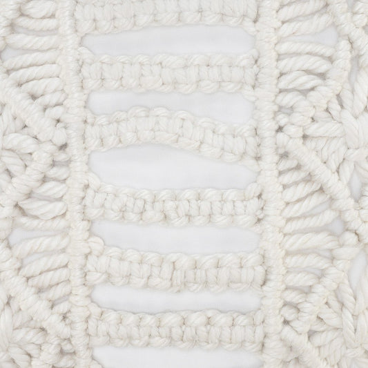 24" X 24" White Zippered Tropical Indoor Outdoor Throw Pillow