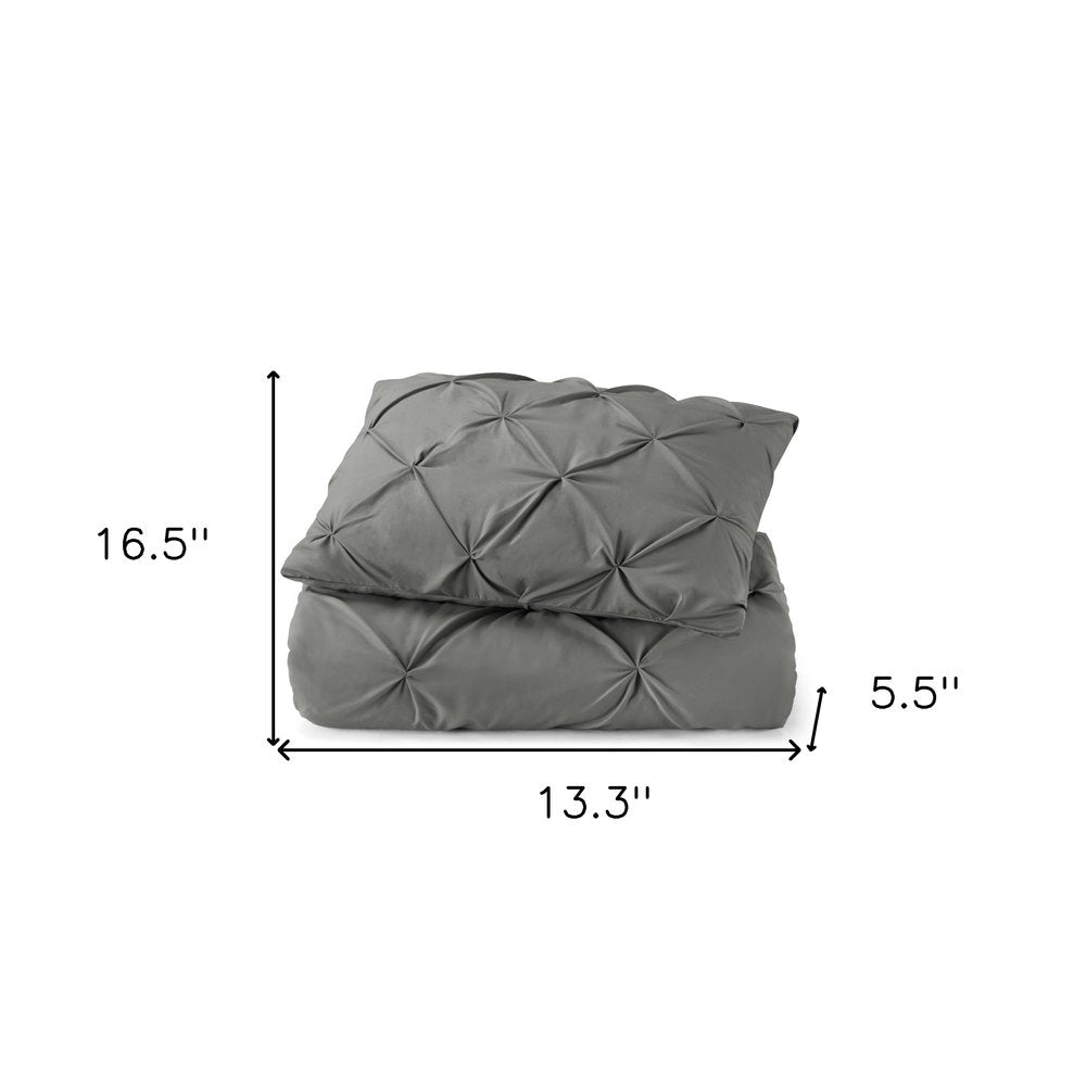 Gray Queen Microfiber Washable Microfiber Down Alternative Comforter