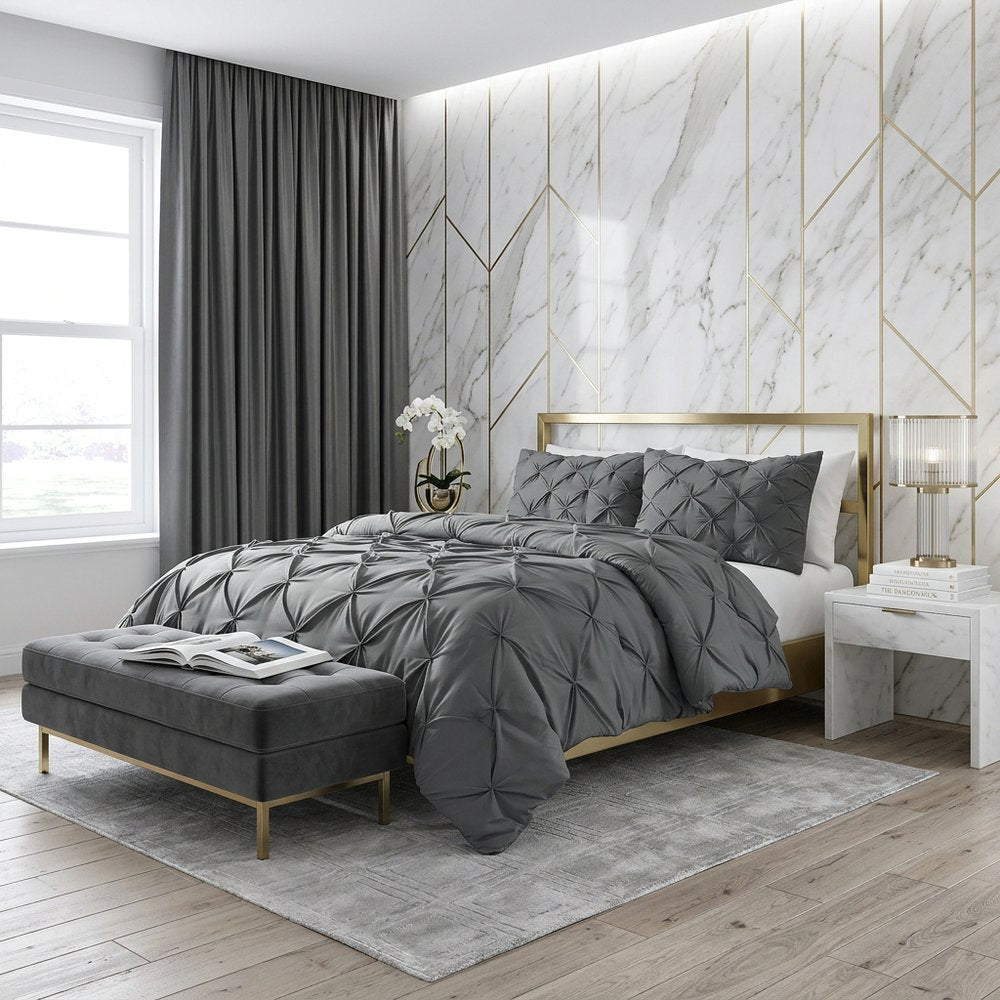 Gray Twin Microfiber Washable Microfiber Down Alternative Comforter