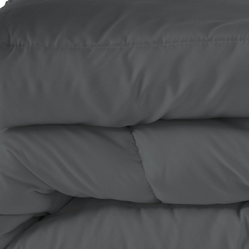 Gray King Microfiber Washable Microfiber Down Alternative Comforter