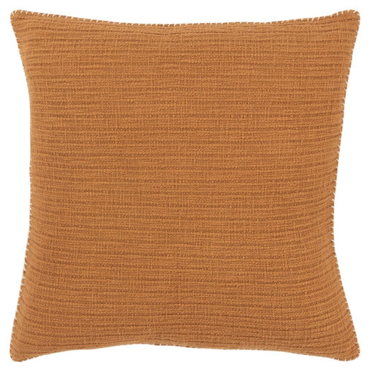 22" Pumpkin Striped Cotton Throw Pillow