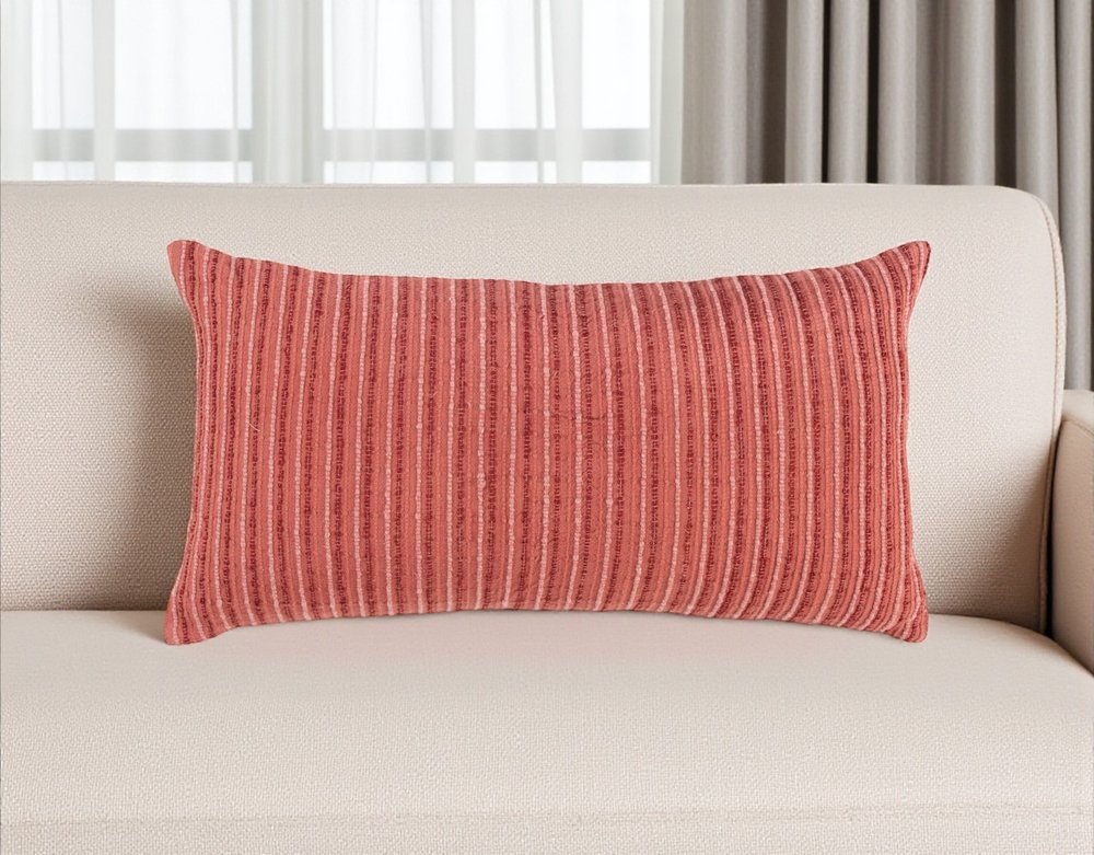 14" X 14" Terra Cotta Cotton Blend Pillow
