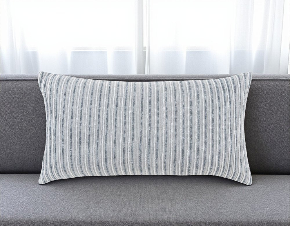 14" X 14" Gray Cotton Blend Pillow