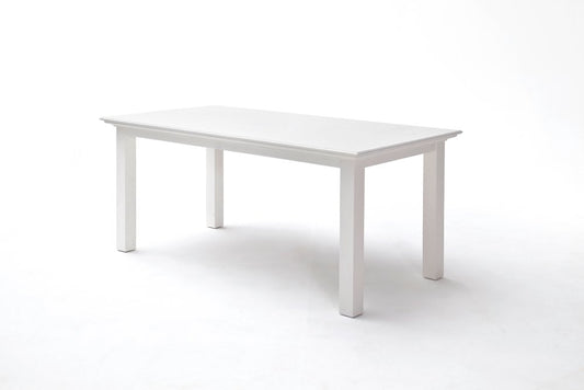 71" White Solid Wood Dining Table
