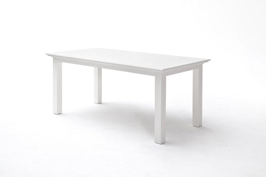 71" White Solid Wood Dining Table