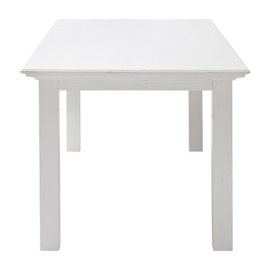 71" White Solid Wood Dining Table