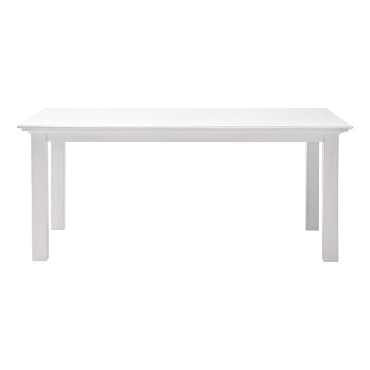71" White Wood Dining Table