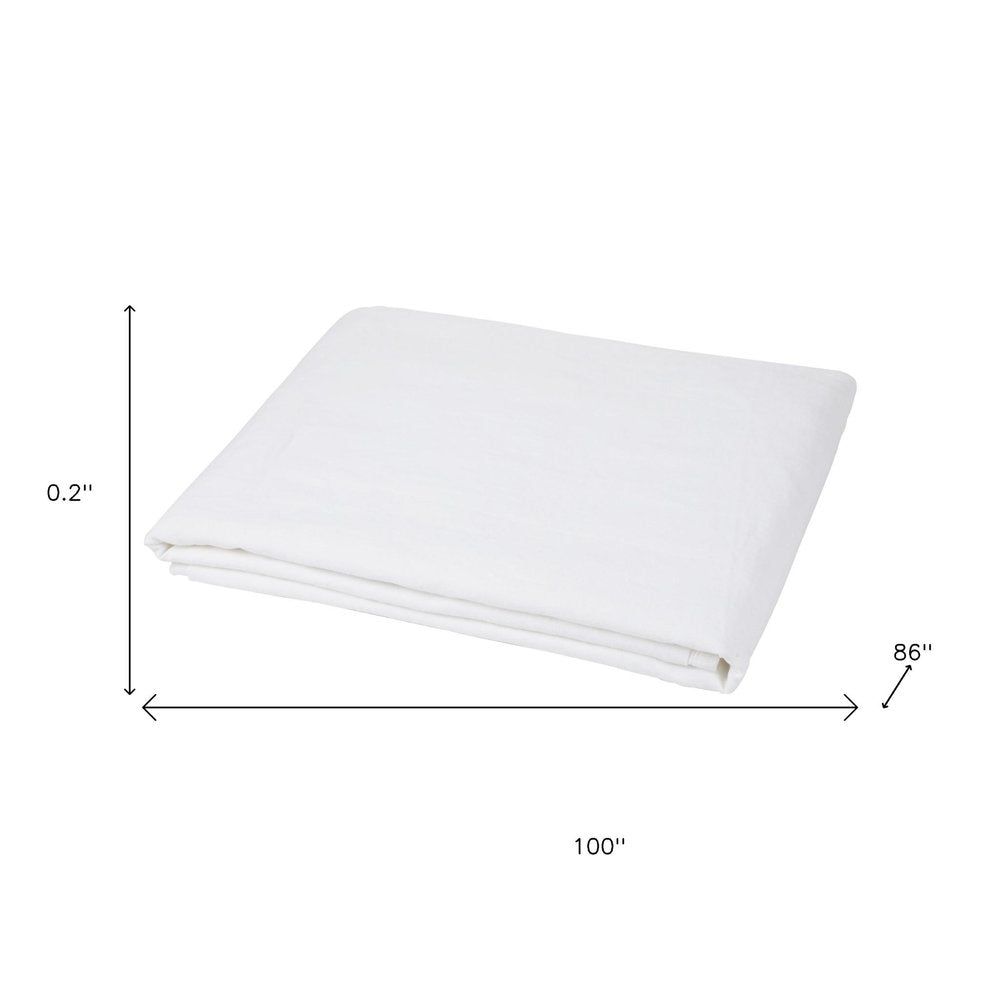 Light Pink Linen Twin Flat Sheet